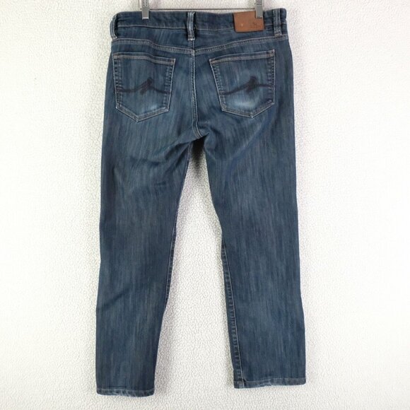 34 Heritage Jeans Mens 32X28 Blue Stone Wash Courage Mid Rise Straight Stretch - Picture 4 of 12